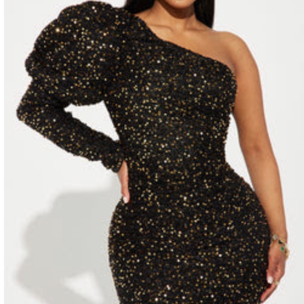 Sandy Sequin Mini Dress - Black/combo